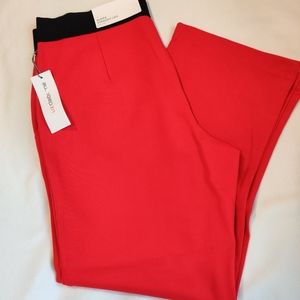 Liz Claiborne Contoured Waistband Pants Cabaret Red Pull On LP